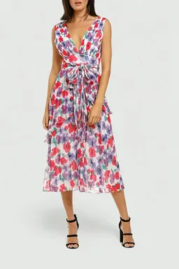 Talulah Sugar and Spice Midi Dress Sugar Bloom Multi Print Size 16 for rent on The Volte - image 1