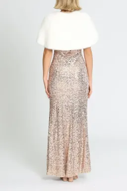 Unreal Fur Love Me Tender Capelet Ivory White Size 10 for rent on The Volte - image 3