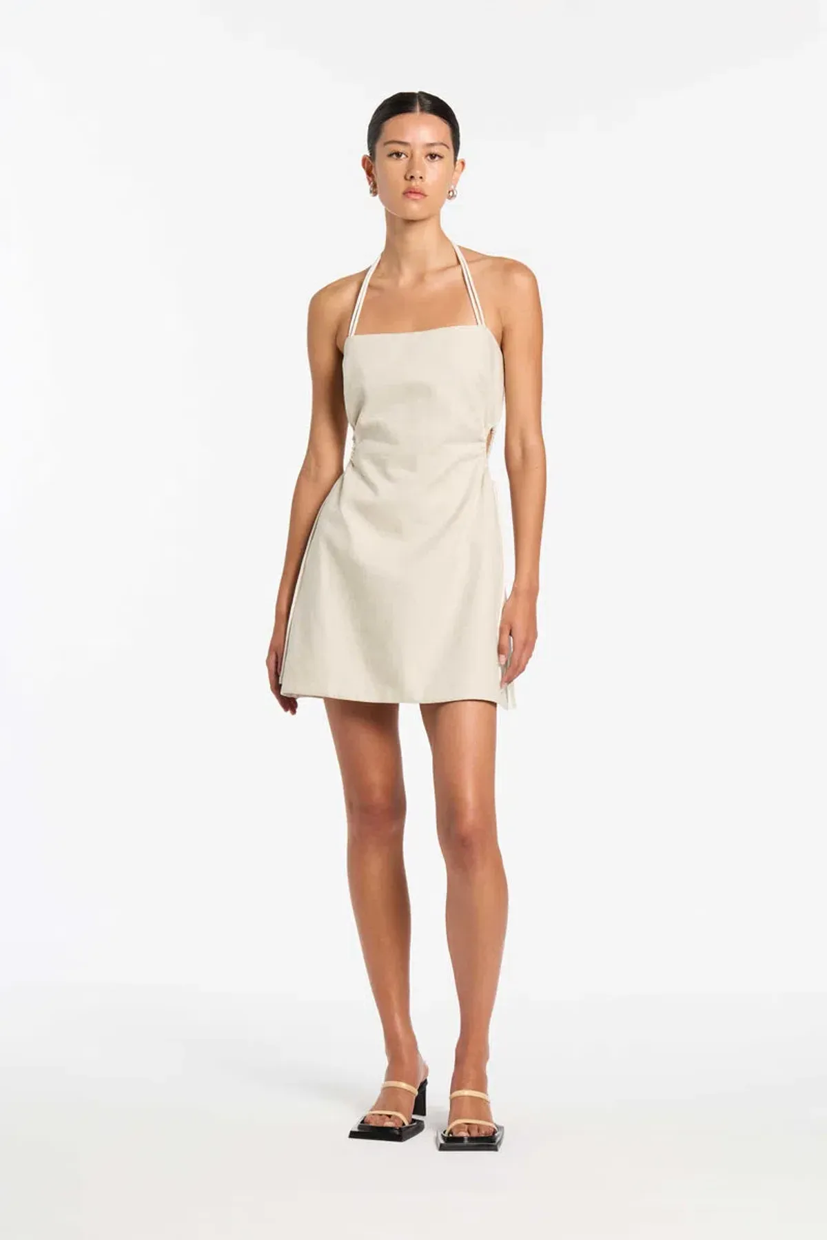 Sir The Label D'orsay Corded Strapless Mini Dress Ecru Size 6  - Image 1