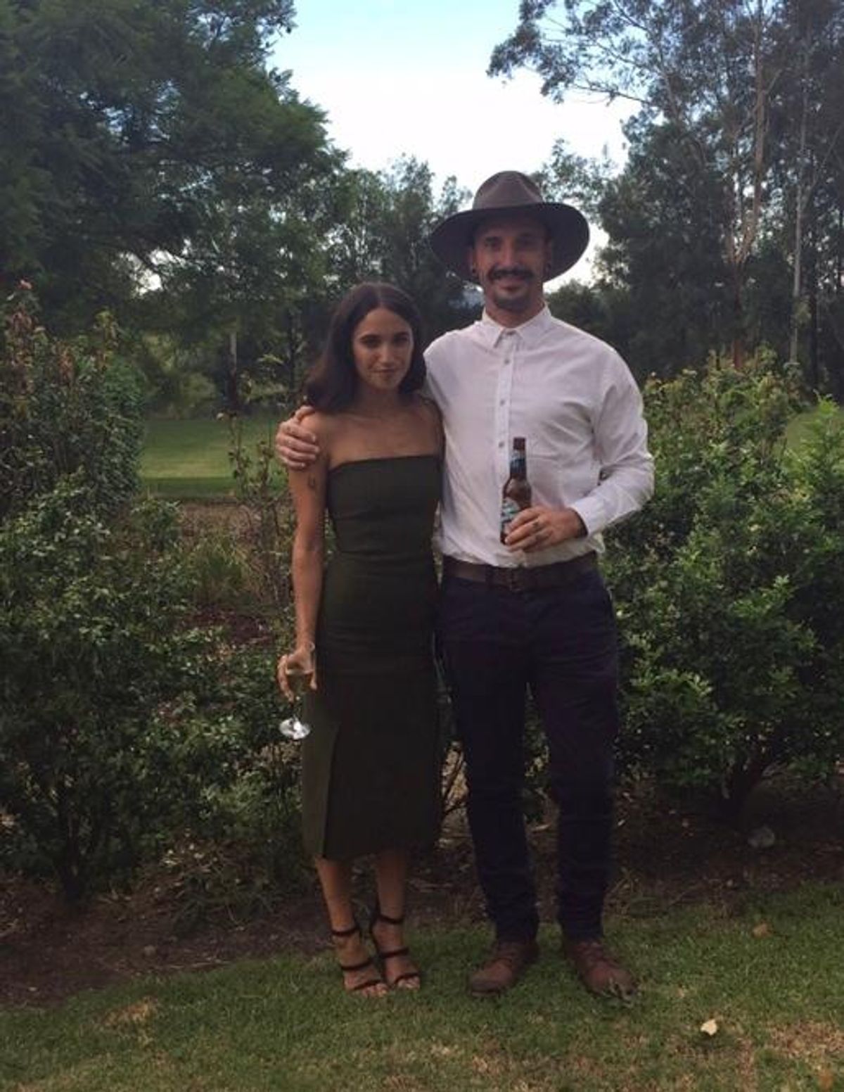 Christopher Esber Dual Knot Resin Dress Khaki Size 6 - Image 4