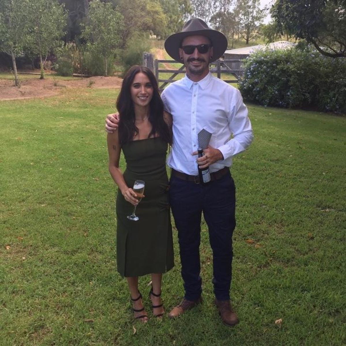 Christopher Esber Dual Knot Resin Dress Khaki Size 6 - Image 3