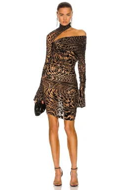 Mugler Star Print Cut-Out Dress Size S/Au 8 for rent on The Volte - image 1