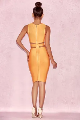 House of CB Maybel Orange Cut Out Bandage Dress Orange Size 6 for rent on The Volte - image 3