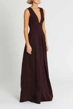 Aurelio Costarella Sandrine Gown Brown Burgundy Size 8 for rent on The Volte - image 2