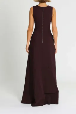 Aurelio Costarella Sandrine Gown Brown Burgundy Size 8 for rent on The Volte - image 3