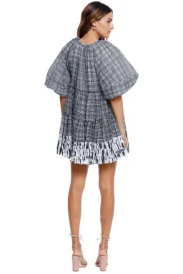 AJE Memento Smock Mini Dress Black and White Size 12 for rent on The Volte - image 3