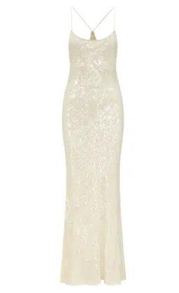 Rat & Boa Olympia Sequin Dress Ivory Size M/AU 10 for rent on The Volte - image 3