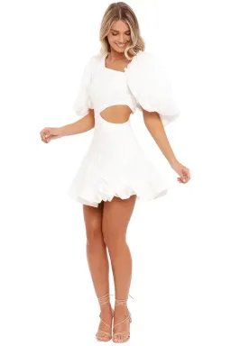 AJE Chateau Mini Dress in Ivory Size 6 for rent on The Volte - image 3