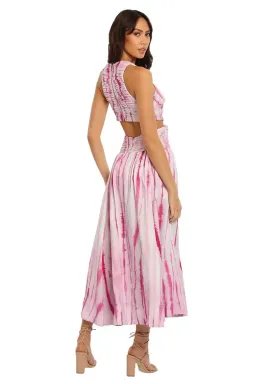  AJE Introspect Ripple Midi Dress in Pink Size 10 for rent on The Volte - image 3