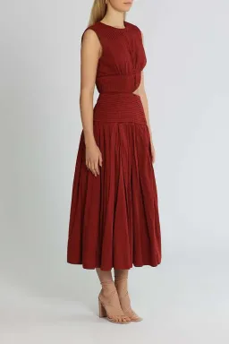 AJE  Cascade Cut Out Dress Burgundy Size 8 for rent on The Volte - image 2