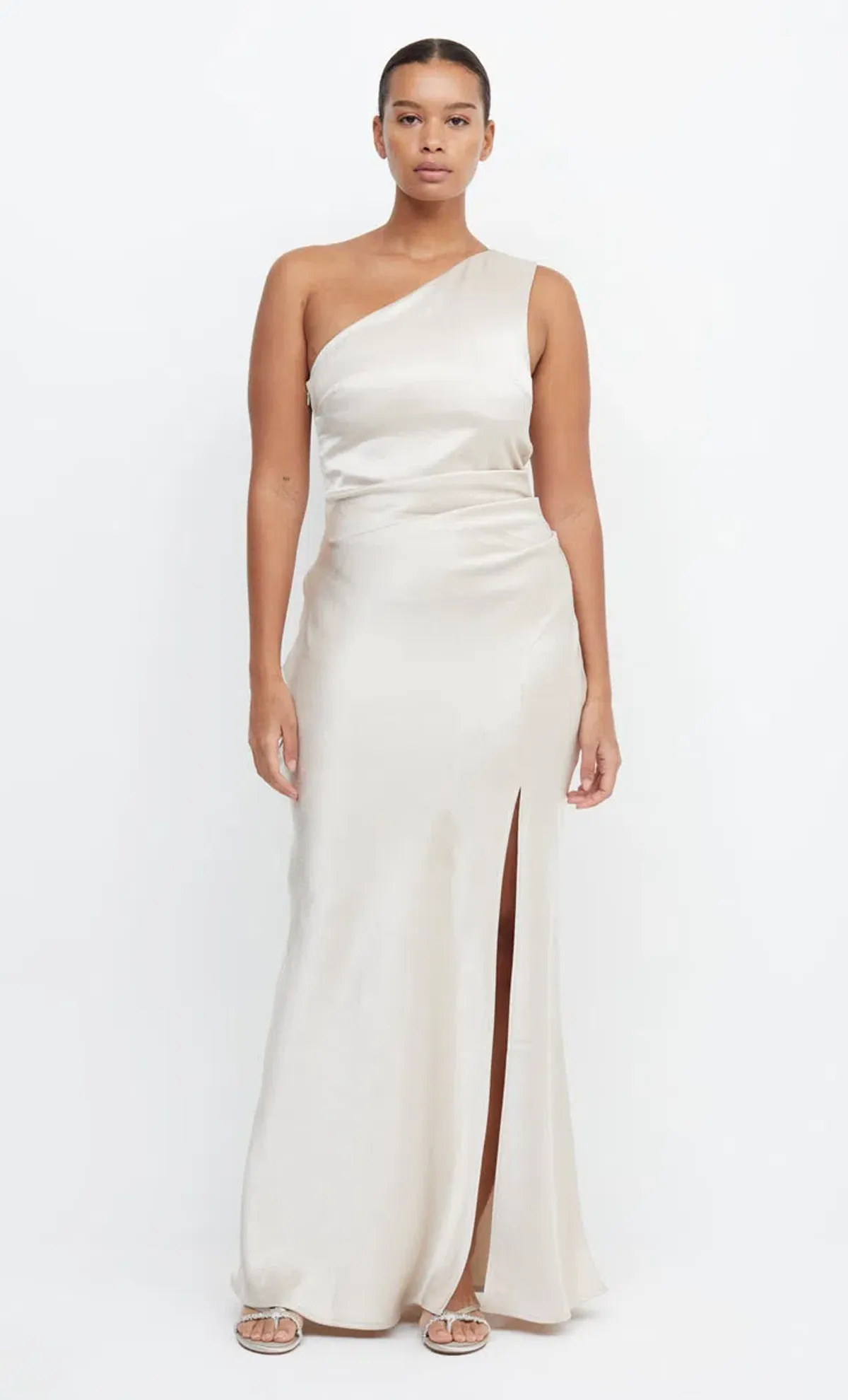 Bec & Bridge The Dreamer Asym Dress Sand Size 6 - Image 1