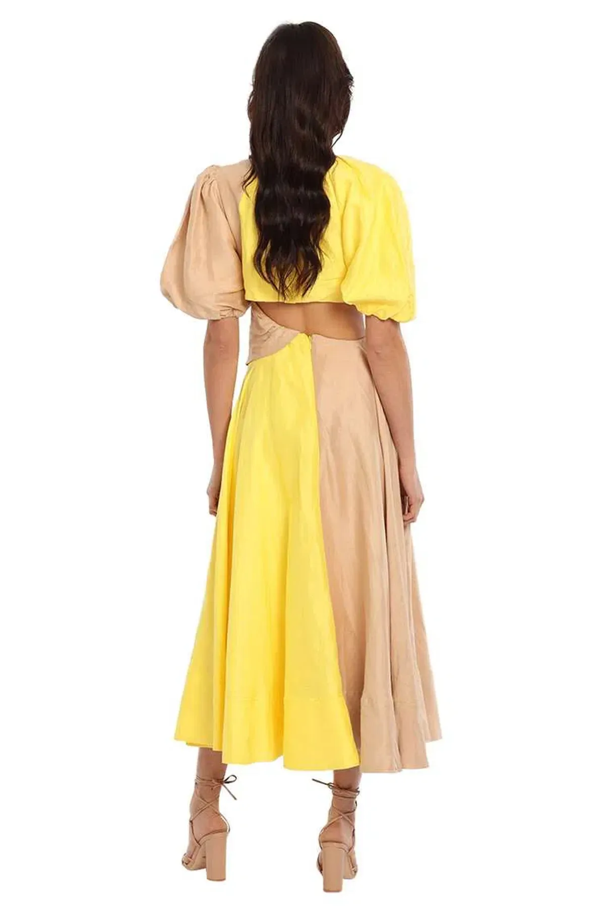 AJE	Caliente Midi Dress Yellow Size 6 - Image 3