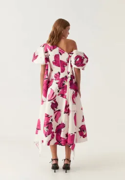 Aje Arista Tulip Sleeve Midi Dress Falling Florals Size 8 for rent on The Volte - image 3