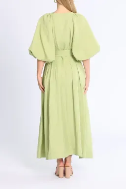 Aje Evermore Midi Dress in Green Size 14 for rent on The Volte - image 3