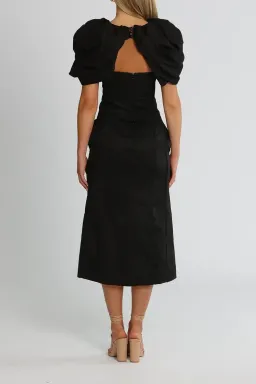 Aje Admiral Butterfly Sleeve Midi Dress in Black Size 6 for rent on The Volte - image 3