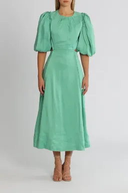 Aje Relic Beaded Midi Dress in Neptune Green Size 14 for rent on The Volte - image 1