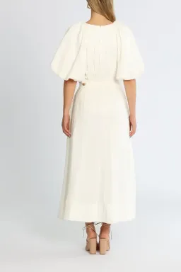 Aje Virtuous Asymmetric Midi Dress in Ivory Size 10 for rent on The Volte - image 3