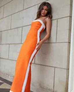 Bianca & Bridgett Ashley  Dress  Orange Size 6 for rent on The Volte - image 1