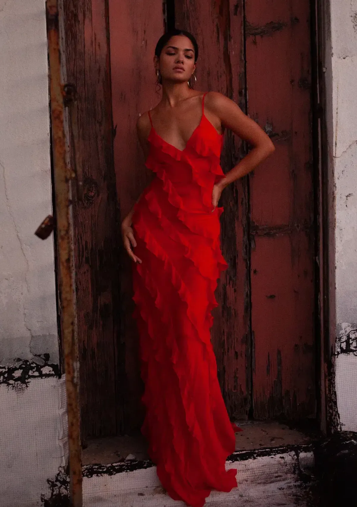 Rat & Boa Cecelia Dress Red Size Large /Au 12 - Image 1