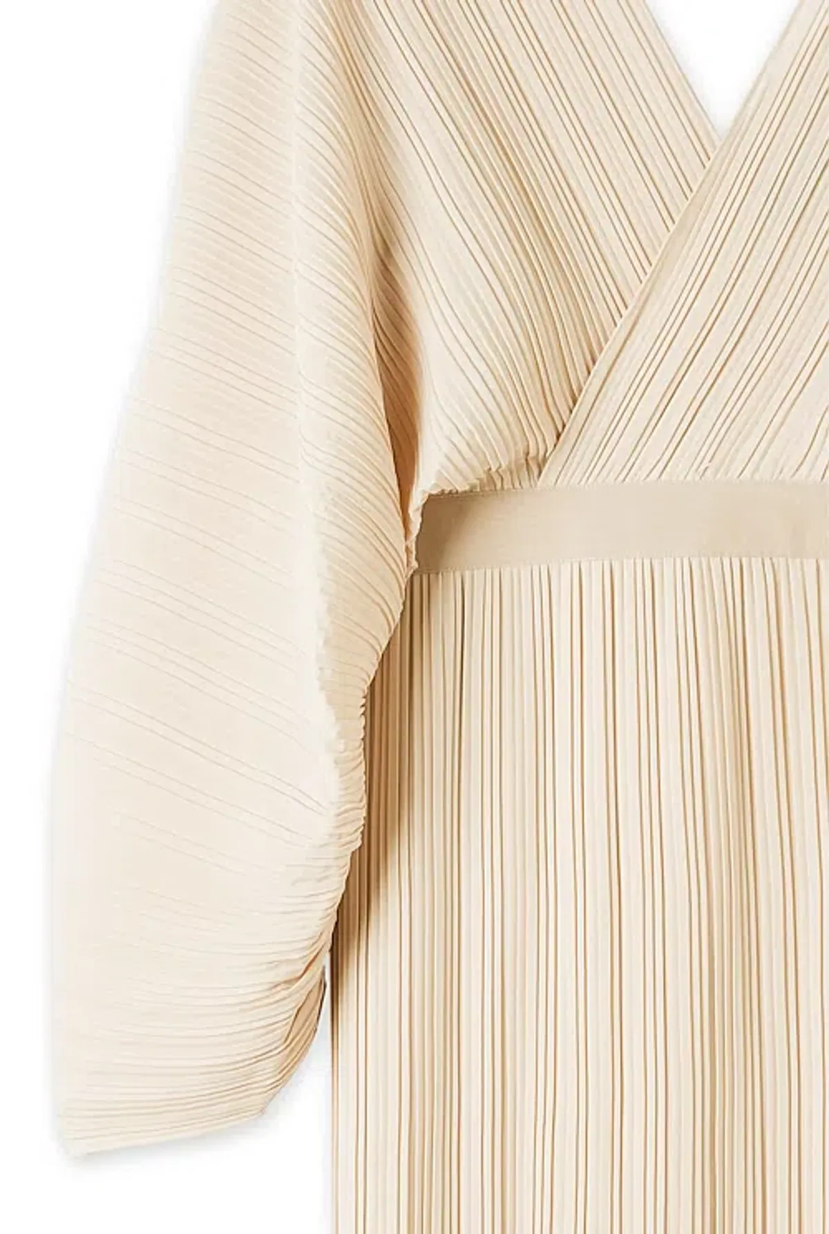 Country Road CR Capsule Belted Pleat Dress Cream Size 14 - Image 3