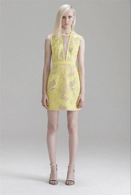 Manning Cartell Gallery Views Lace Mini Dress Yellow Size 6  for rent on The Volte - image 2