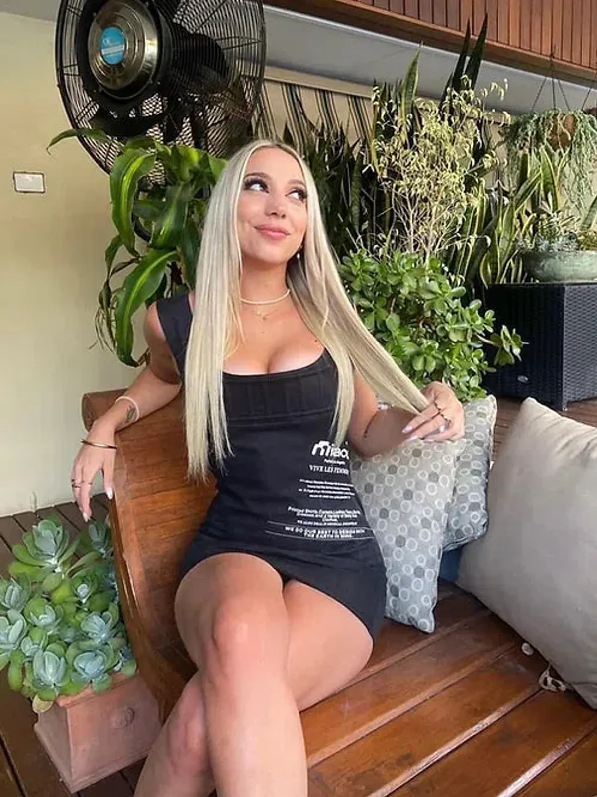 Miaou Missed Connections Dress Black Print Size 8 - Image 3