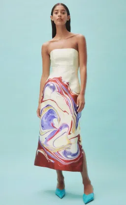 Alemais Luca Corset Dress Print Size 14 for rent on The Volte - image 1