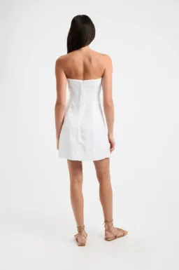 Kookai Palm Strapless Dress White Size 34 / AU 6 for rent on The Volte - image 2