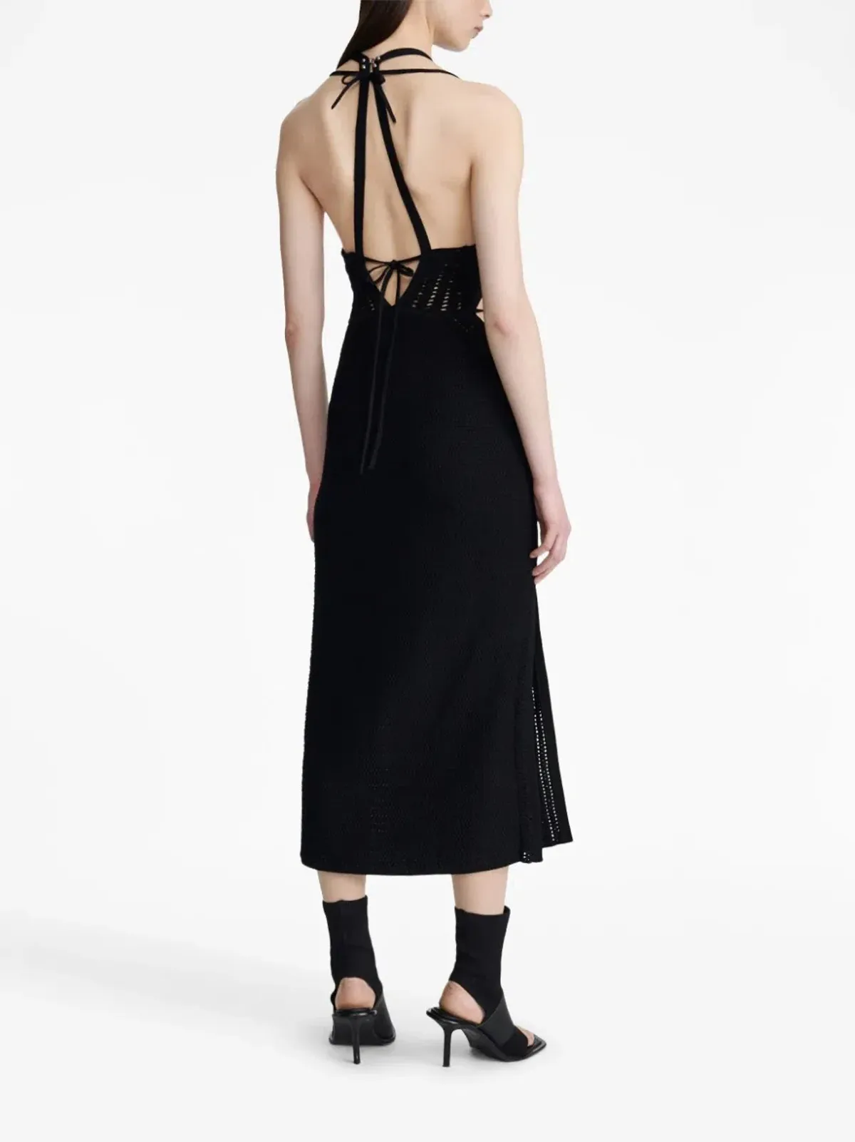 Dion Lee Crochet Tie Butterfly Dress Black Size S/AU 8 - Image 2