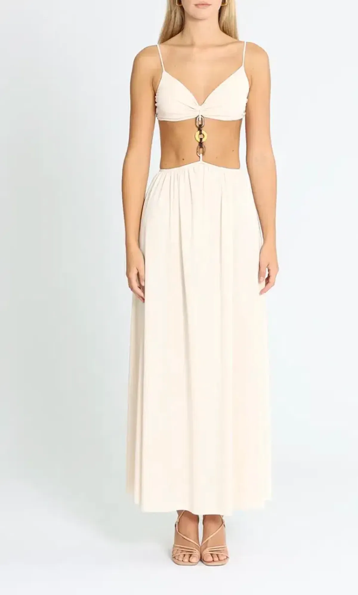 Bec & Bridge Soleil Maxi Dress in Cream Size 8 - Image 1