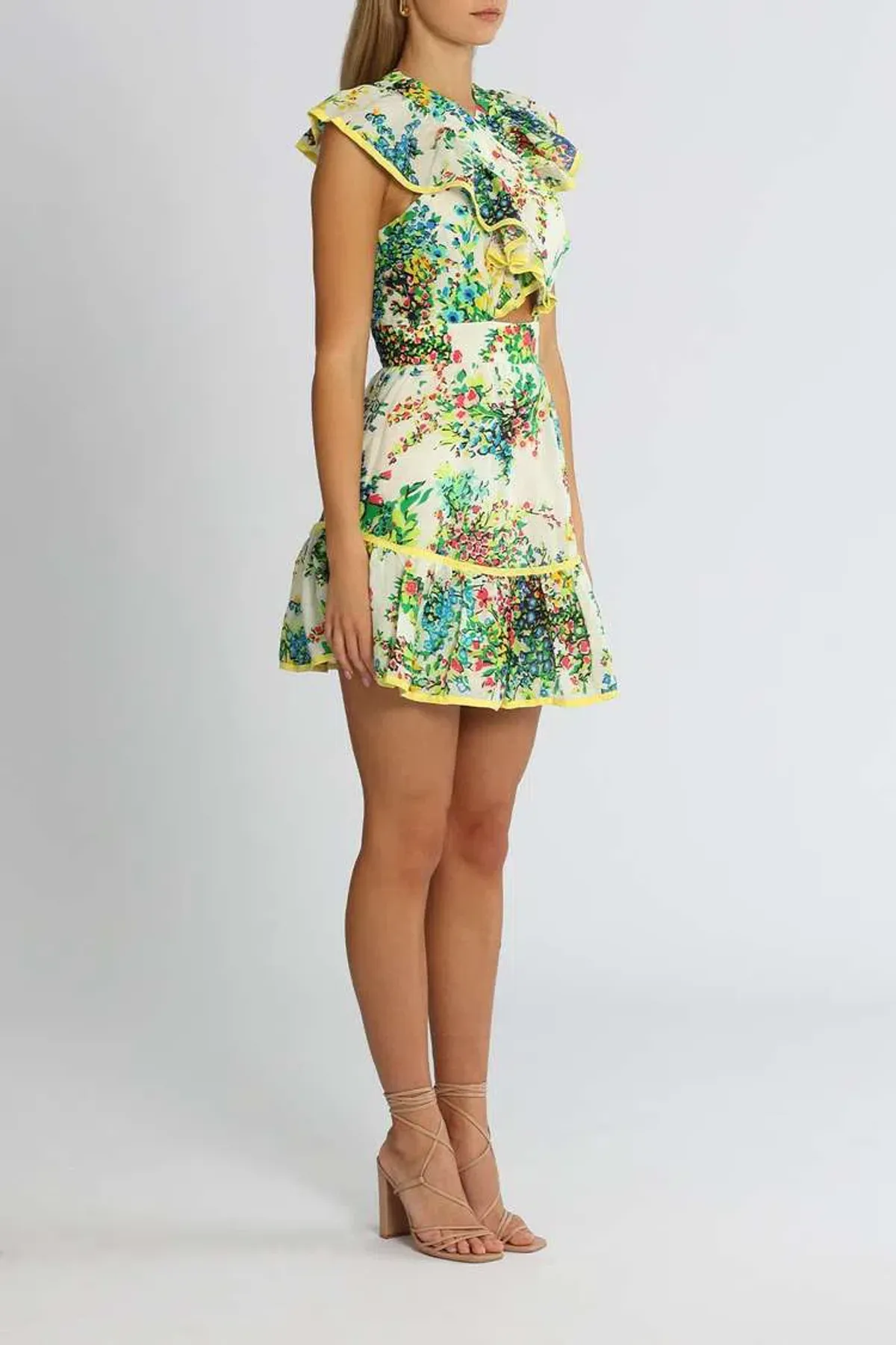 Alice McCall Living For You Mini Dress Floral Green Multi Size 10 - Image 2