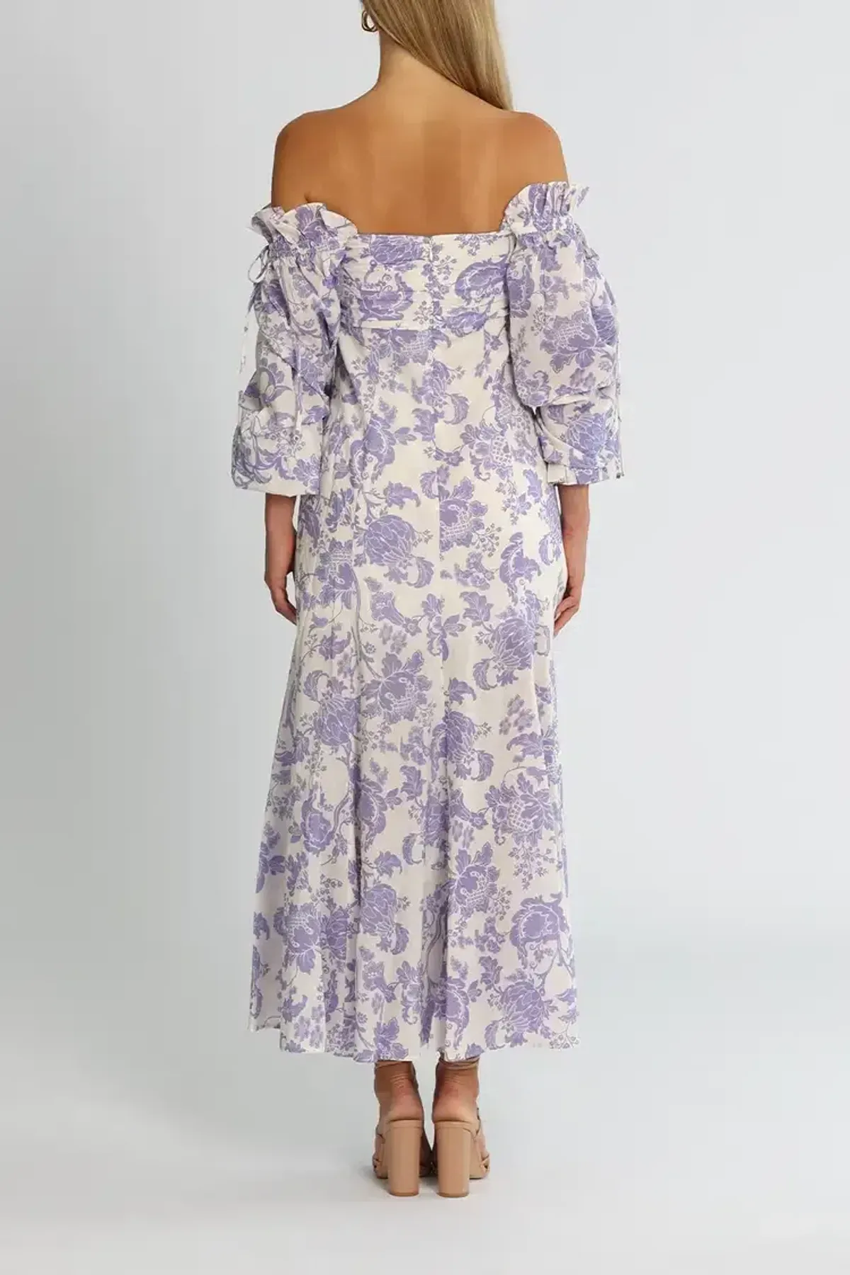 Alice McCall Mary Anne Midi Dress in Lavender Floral Size 16 - Image 3