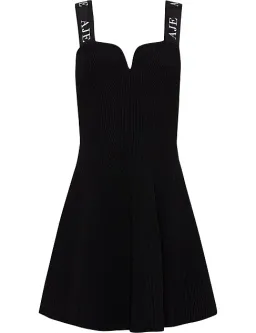 Aje Amber Knit Tie Shoulder Mini Dress Black Size 12 for rent on The Volte - image 6