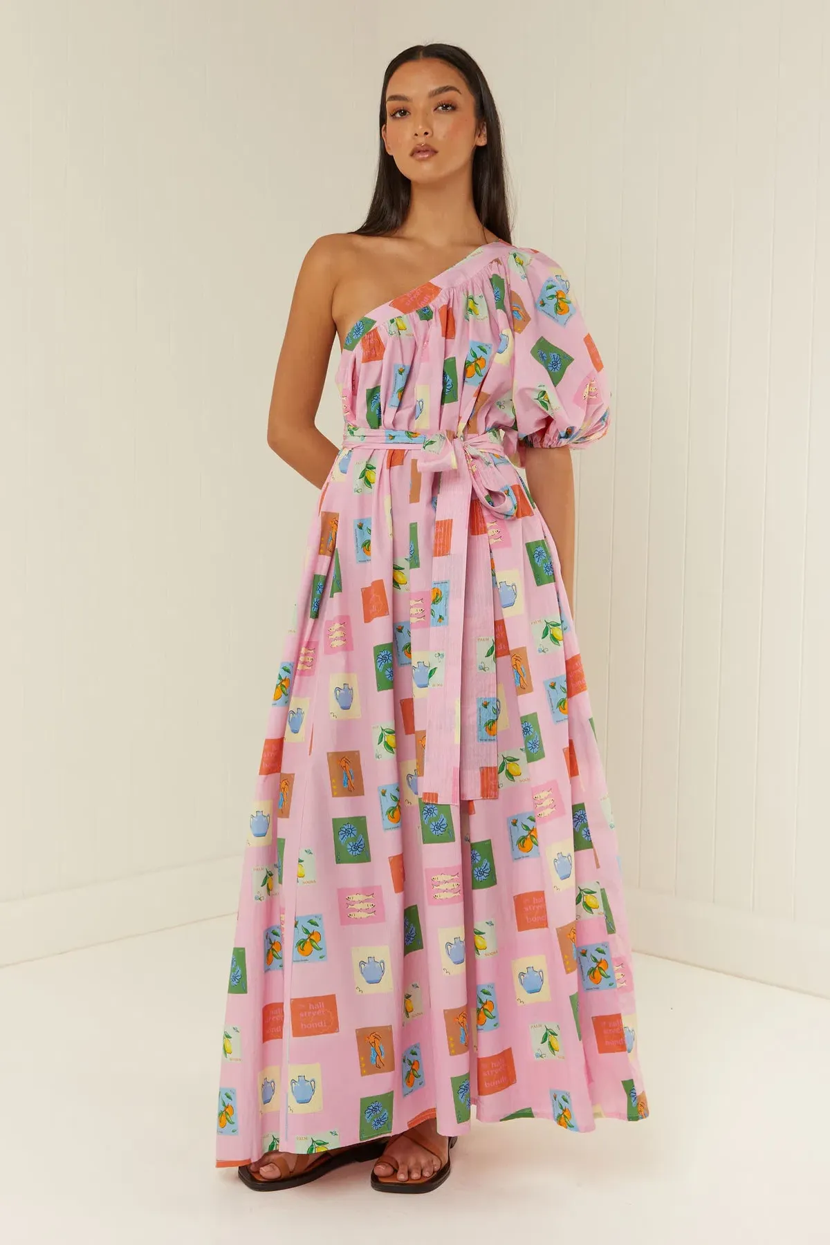 Palm Noosa Lotus Maxi Dress Pink Emblem Size 12 - Image 2