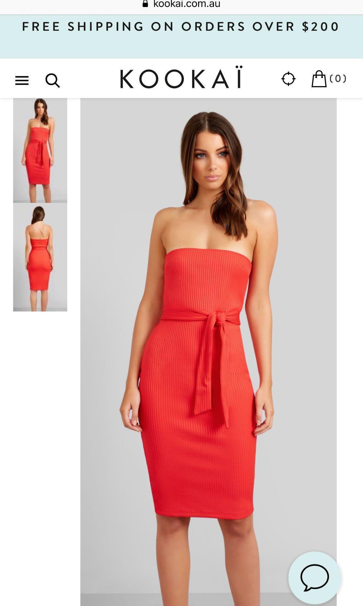 Kookai Octavia Dress Red Size 1 - Image 3