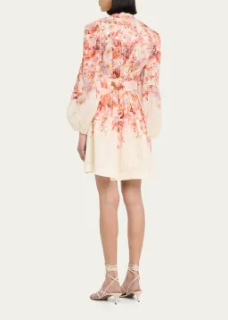 Zimmermann Devi Plunge Mini Dress Floral Size 1 / AU 10 for rent on The Volte - image 3