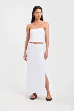 Kookai Bodhi Low Rise Maxi Skirt White Size 34 / AU 6 for rent on The Volte - image 1