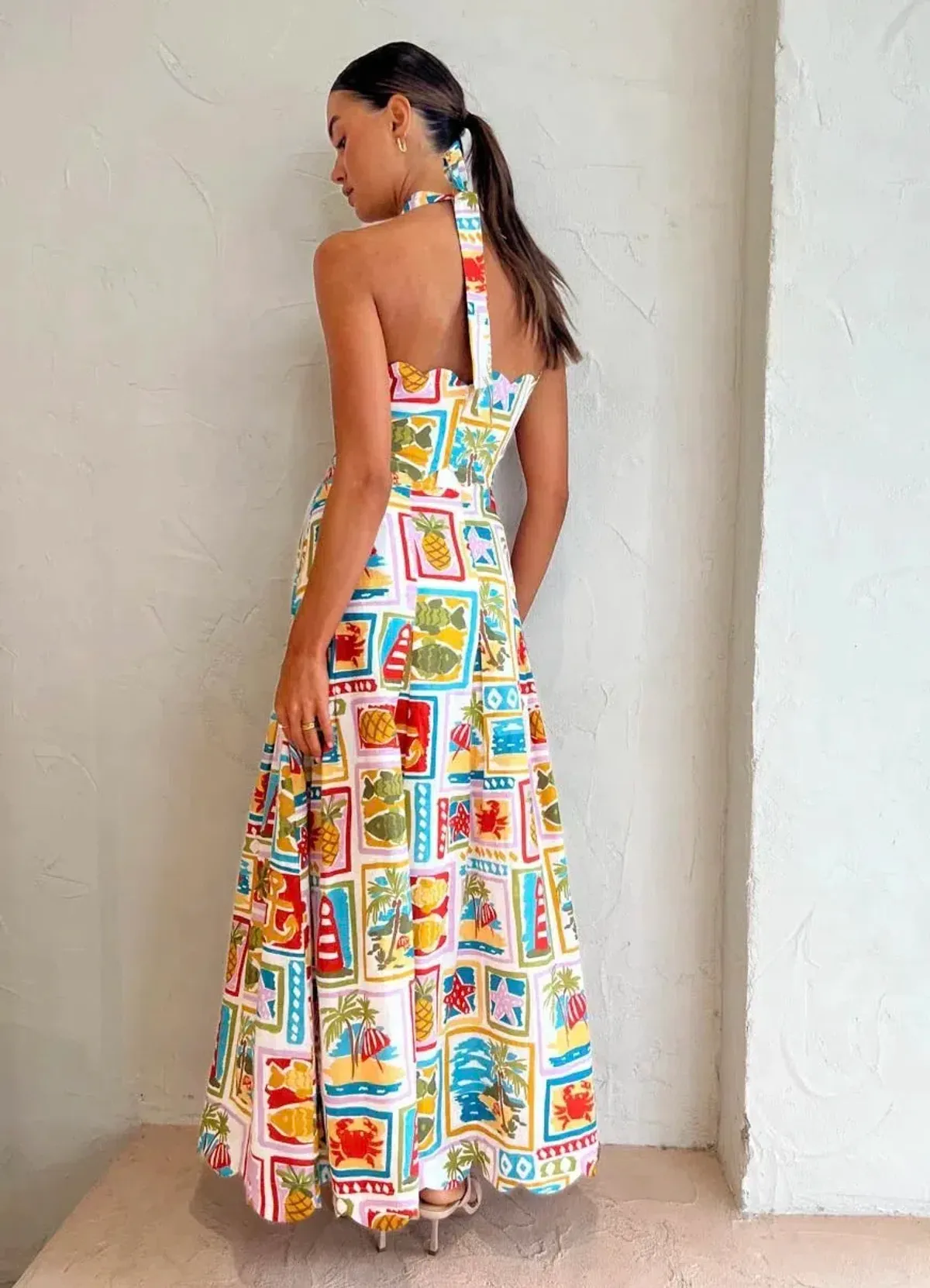 By Nicola Sea Change Top and Maxi Skirt Set In Summer Vacation Size 6 - Image 3