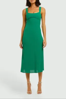 By Johnny Tayla Bias Midi Dress in Jungle Green Size 10 for rent on The Volte - image 2