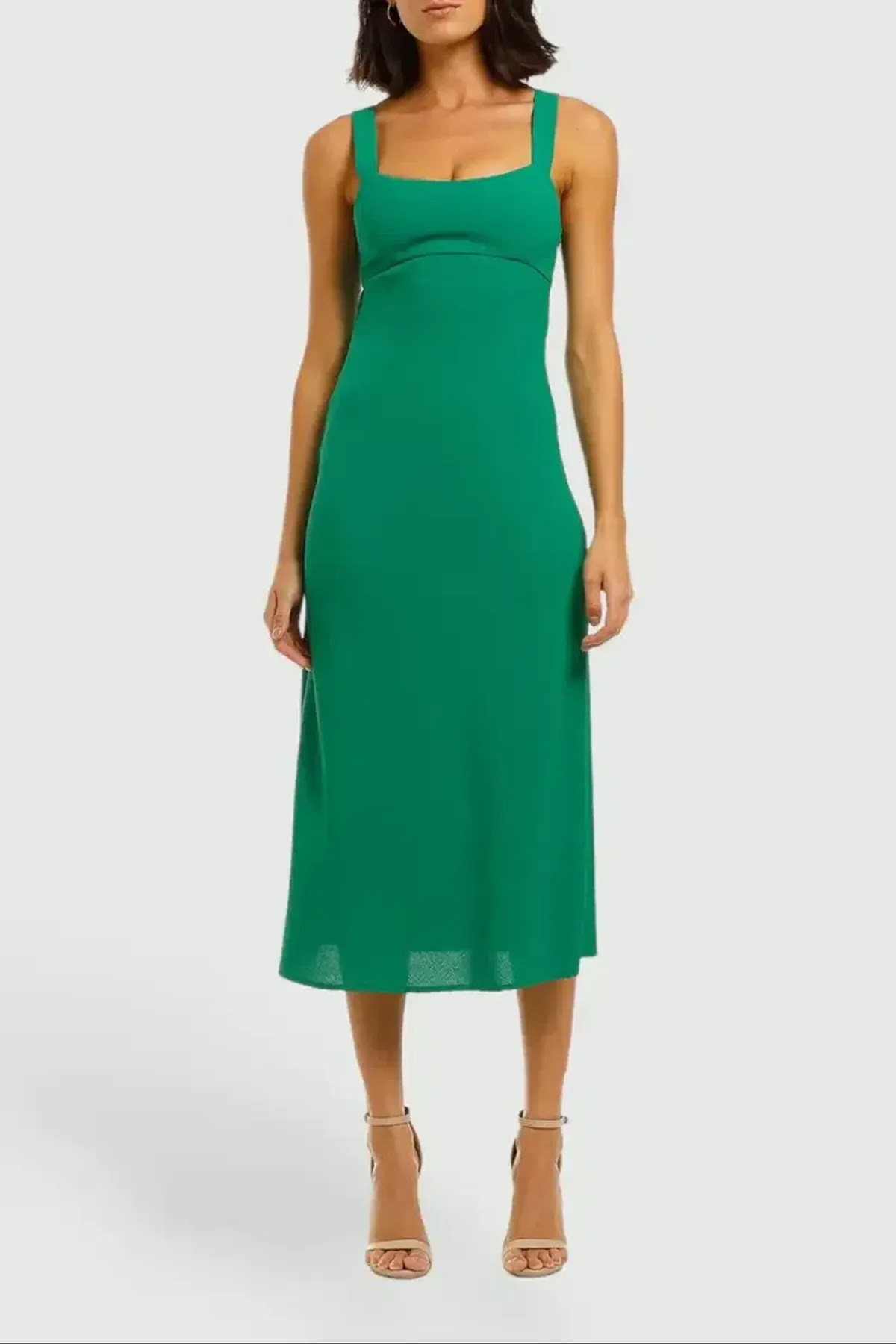 By Johnny Tayla Bias Midi Dress in Jungle Green Size 12 - Image 2