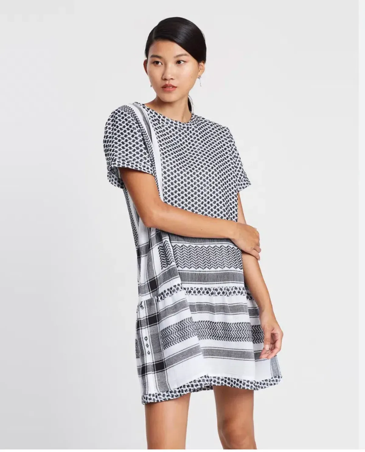 Cecilie Copenhagen V Neck Short Dress Print Size 10 - Image 2