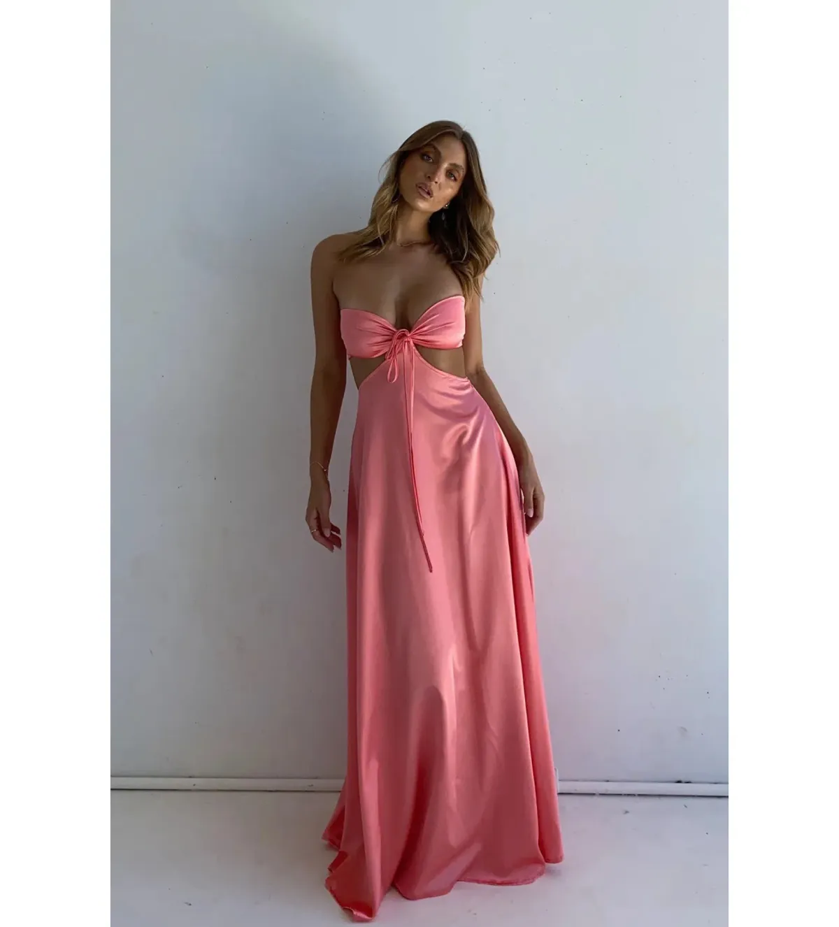 Lane + Sass Lucy Guava Gown Pink Size AU 8 - Image 1