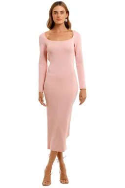 By Johnny Tina Twist Midi Dress Pink Size 8 for rent on The Volte - image 1