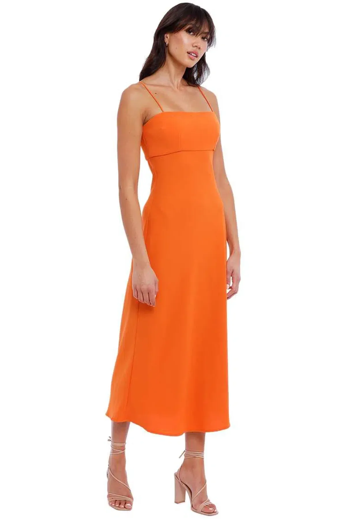 By Johnny Nicole Bias Dress Orange Size 14 - Image 2