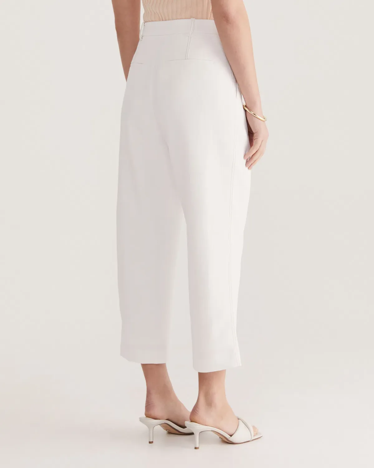 Saba Women's Dharma Tuck Front Culotte in Alabaster White Size AU 12 - Image 3