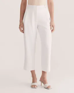Saba Women's Dharma Tuck Front Culotte in Alabaster White Size AU 12 for rent on The Volte - image 2
