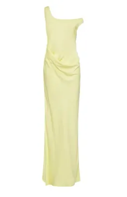 Bianca Spender Leonora Satin Crepe Dress Lemon Size 1 / Au 8 for rent on The Volte - image 3