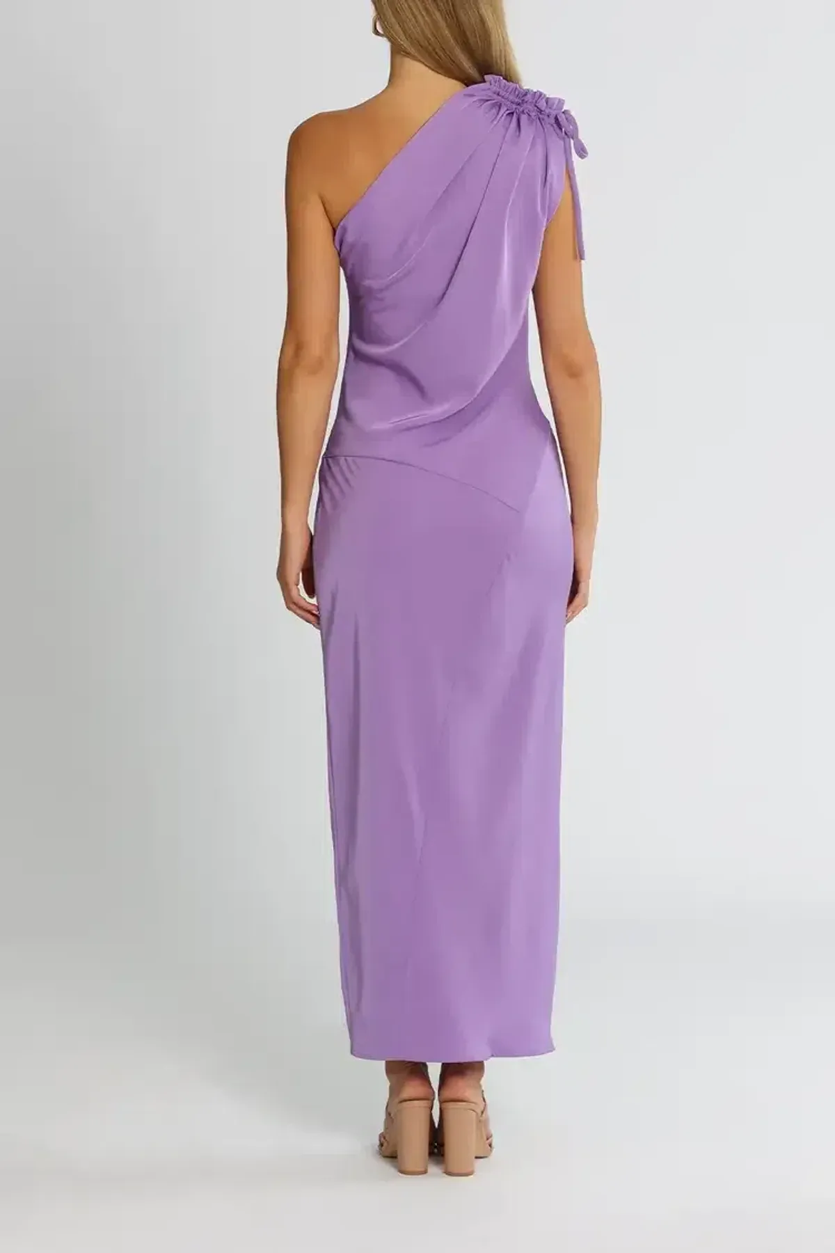 By Johnny Jasmine One Shoulder Dress in Purple Size 10 - Image 3