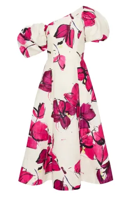 Aje - Arista Tulip Sleeve Midi Dress Floral - Size 16 for rent on The Volte - image 4