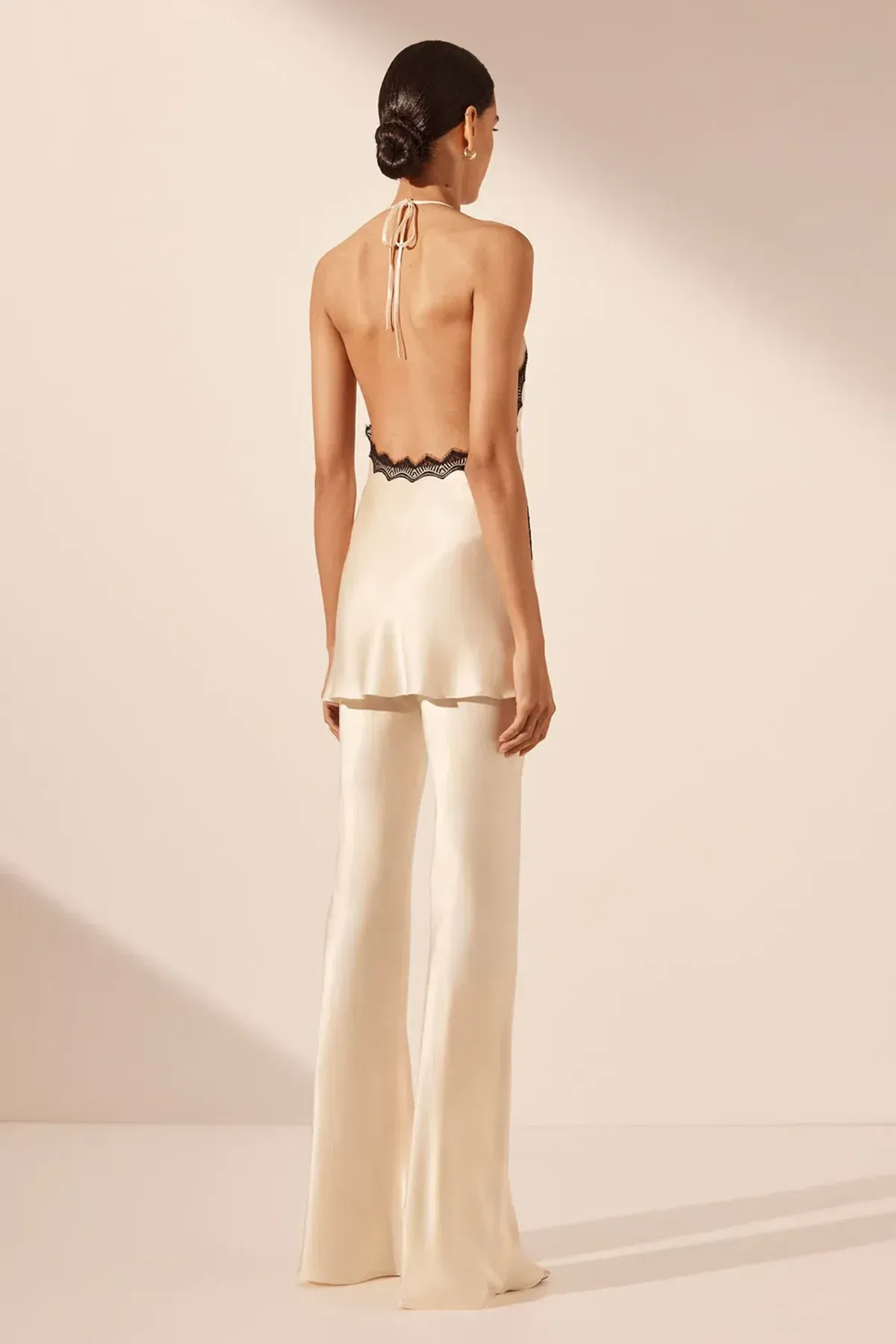 Shona Joy Camille Long Line Cami Cream/Black Size 8 - Image 3